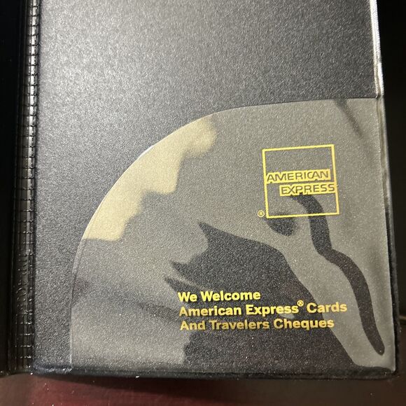 2 American Express Restaurant Waiter Server Wallet Bill Check Credit Card Holder - Picture 5 of 8